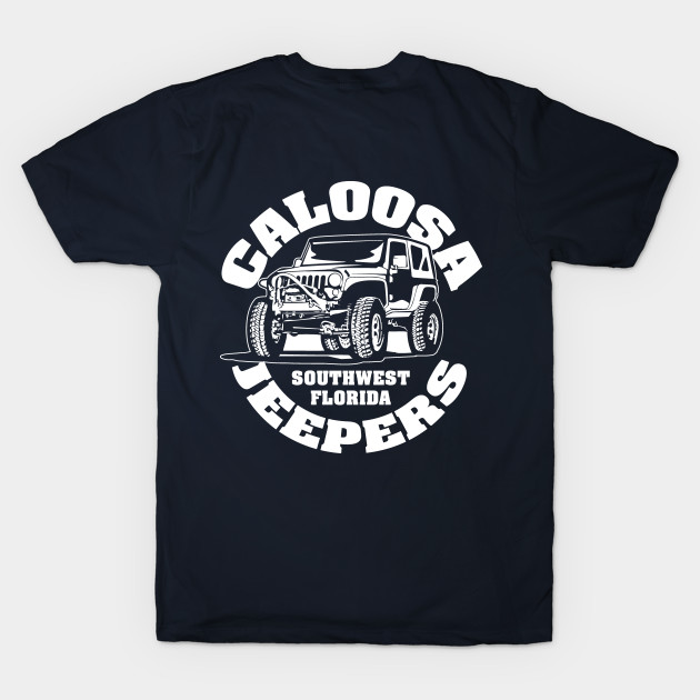 White Vertical Logo by Caloosa Jeepers 